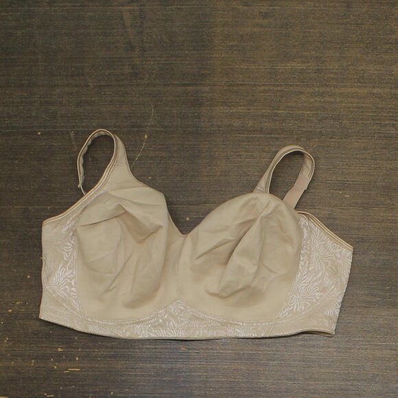 NEW Playtex Womens 18 Hour Back & Side Smoothing Wireless Bra Nude Brown 40DDD - Picture 4 of 7